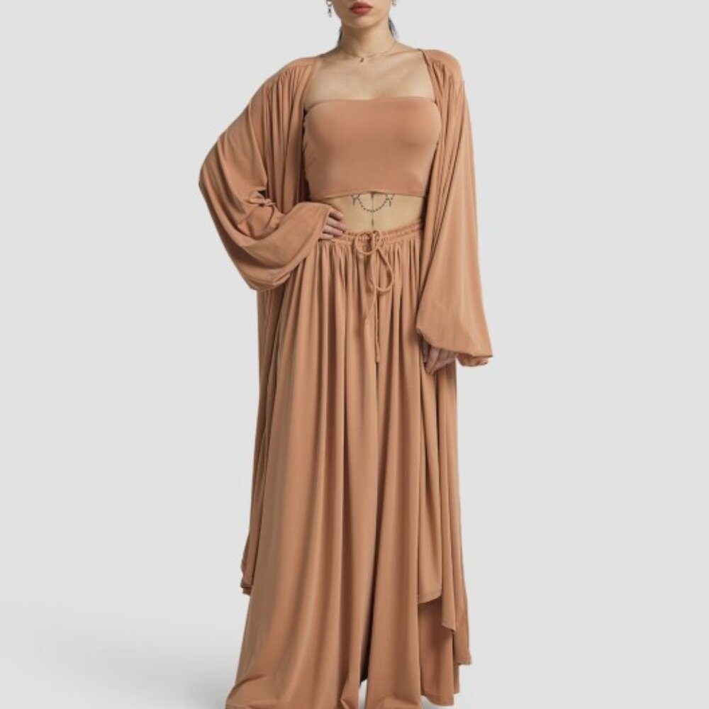 Nap Loungewear Flowy Cardigan and Wide-Leg Pants size XL